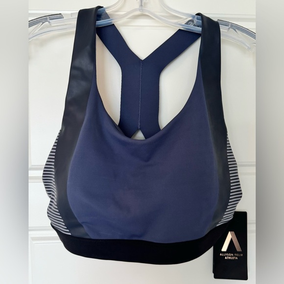 Athleta Other - NWT  ATHLETA Allyson Felix Ultimate Legends‎ Sports Bra Blue Black Size M
